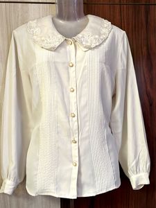 Vintage Embroidered With Pearl Buttons Shirt❤️