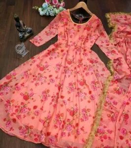 Floral Anarkali Kurta Set