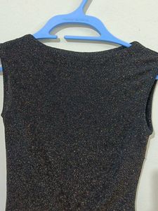 Black Glitter Top
