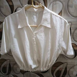 Elegant White Button-Down Top