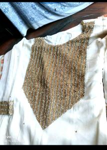 Hand Work Embellished Kurta Ser