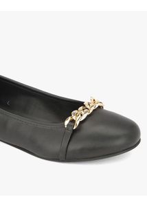 Black Ballerina Flats - UK 5 (New &amp; Unused)