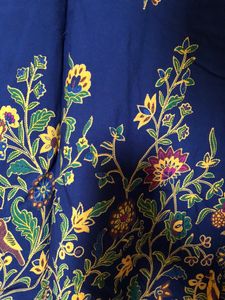 Navy Blue Printed Kurta Set