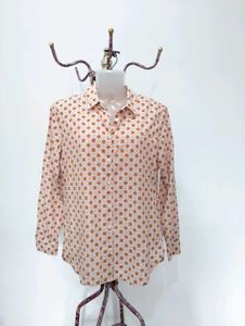 Patterned Long Sleeve Button-Down