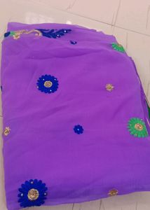New Vibrant Purple Saree
