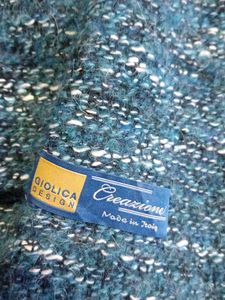 Elegant Blue Tweed Coat