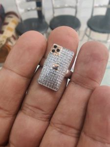 925 Silver Iphone Ring For Men's Wth Hallmark