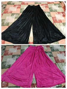 Combo Palazzo Pants - Black &amp; Pink