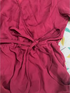 Sassafras Burgundy Wrap Blouse