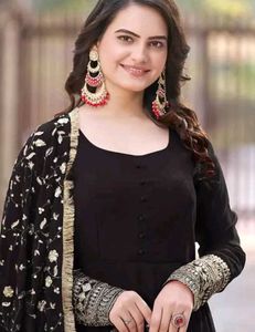 Elegant Black Anarkali Kurta Set