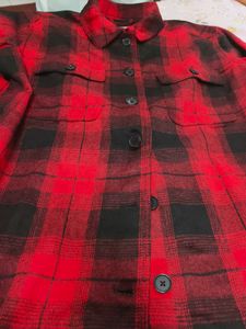 Red &amp; Black Plaid Flannel Shirt