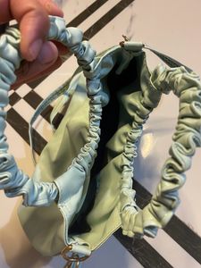 Mint Green Ruched Handle Bag