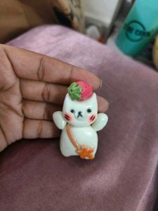 Cute Strawberry Cat Figurine