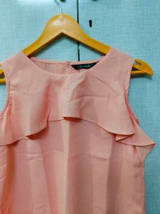 Ruffled Peach Top