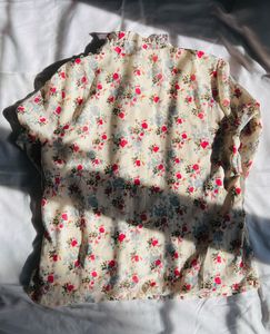 Floral Off white Top