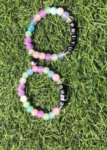 Custom Name Beaded Bracelet Set