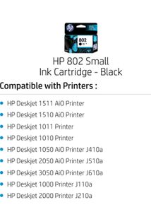 Hp Deskjet Printer Black Ink Cartridge
