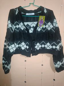 Today Offer (Korean  Crop Cardigan)