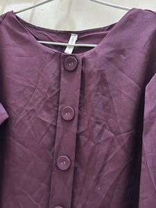Maroon/burgundy Colour Top
