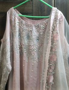 Pearl Work Kurta Set And Dupatta