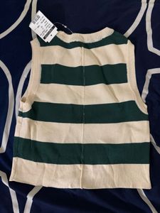 Striped Knit Vest - Trendy!