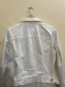 White Denim Vest Jacket