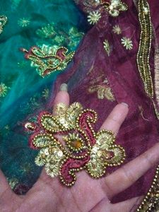 Heavy Embroidery Net Saree