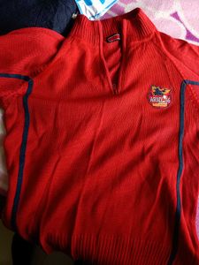 Red Half-Zip Sweater