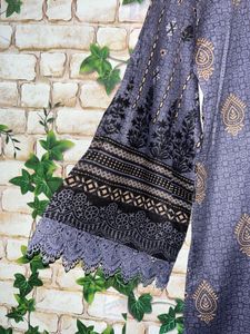 Pakistani Xl Blue Printed Salwar Kameez Suit
