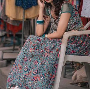 Beautiful Turquoise Blue Lehenga