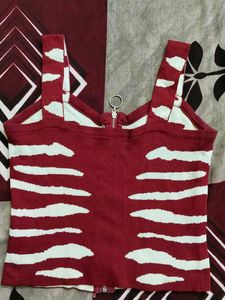 Maroon Crop Top
