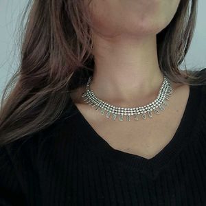 Vintage Silver Tone Statement Necklace
