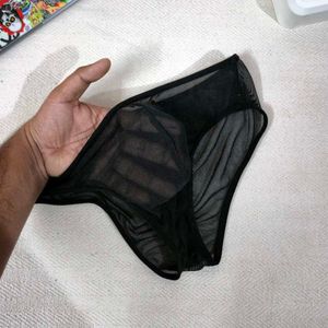 Sheer Black Briefs.