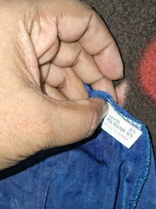 Blue +purple Button-Down Skirt