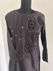 Embellished Black Kurti