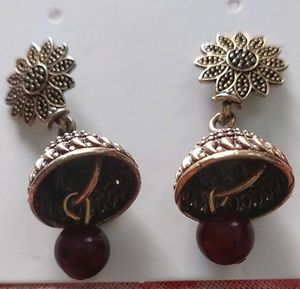 Flower Jhumka Earrings