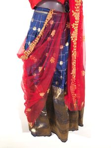 Navy Blue&amp;Red Ethnic Set(Girl’s)
