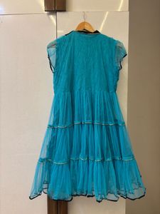 Blue Net Party Dress