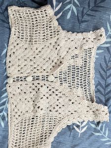 Off White Crochet Top