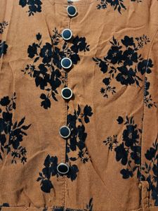 Brown Floral Maxi Dress