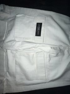 White Cargo Jeans