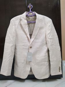 H&M Linen Blazer - Neutral Beige