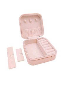 Pink Travel Jewelry Organizer
