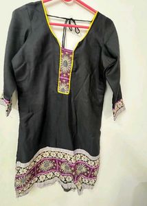 Embroidered Black kurta