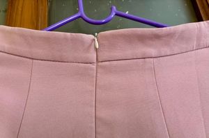 Pink Pleated divided Mini Skirt