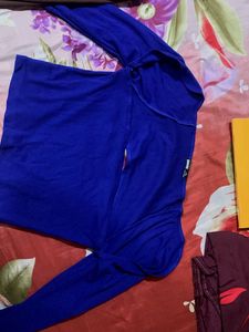 Blue Long Sleeve Top