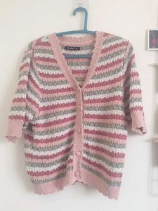 Cute Striped Knit Cardigan