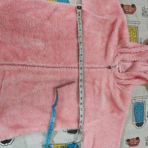 Baby Pink Colour Woolen Jacket