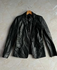 Genuine Leather Blazer