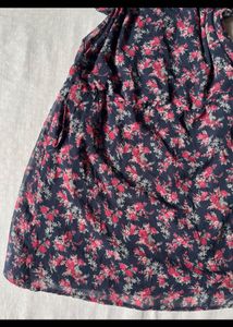Round Neck Floral Midi Dress